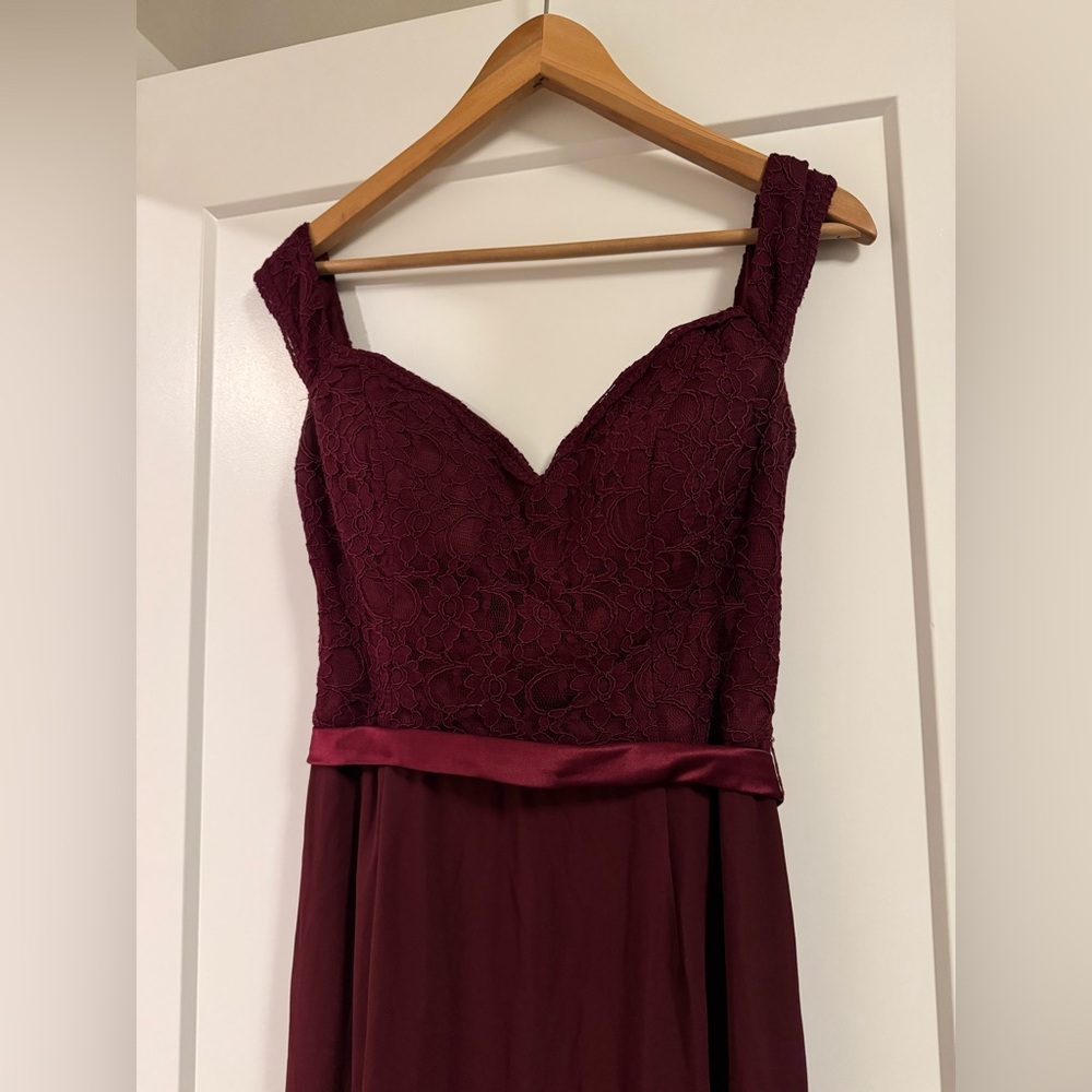 Bill levkoff bridesmaid dress bergundy